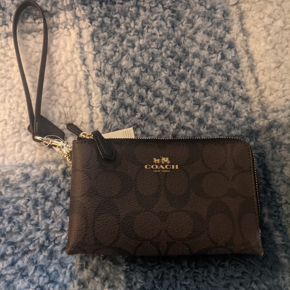 Coach double sided wristlet
